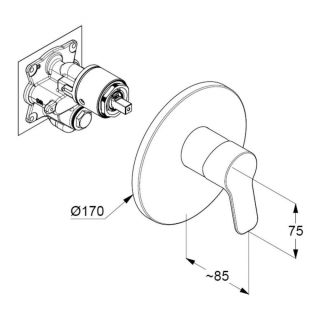 Душевой комплект Kludi Pure&Easy 7в1 376300565 хром